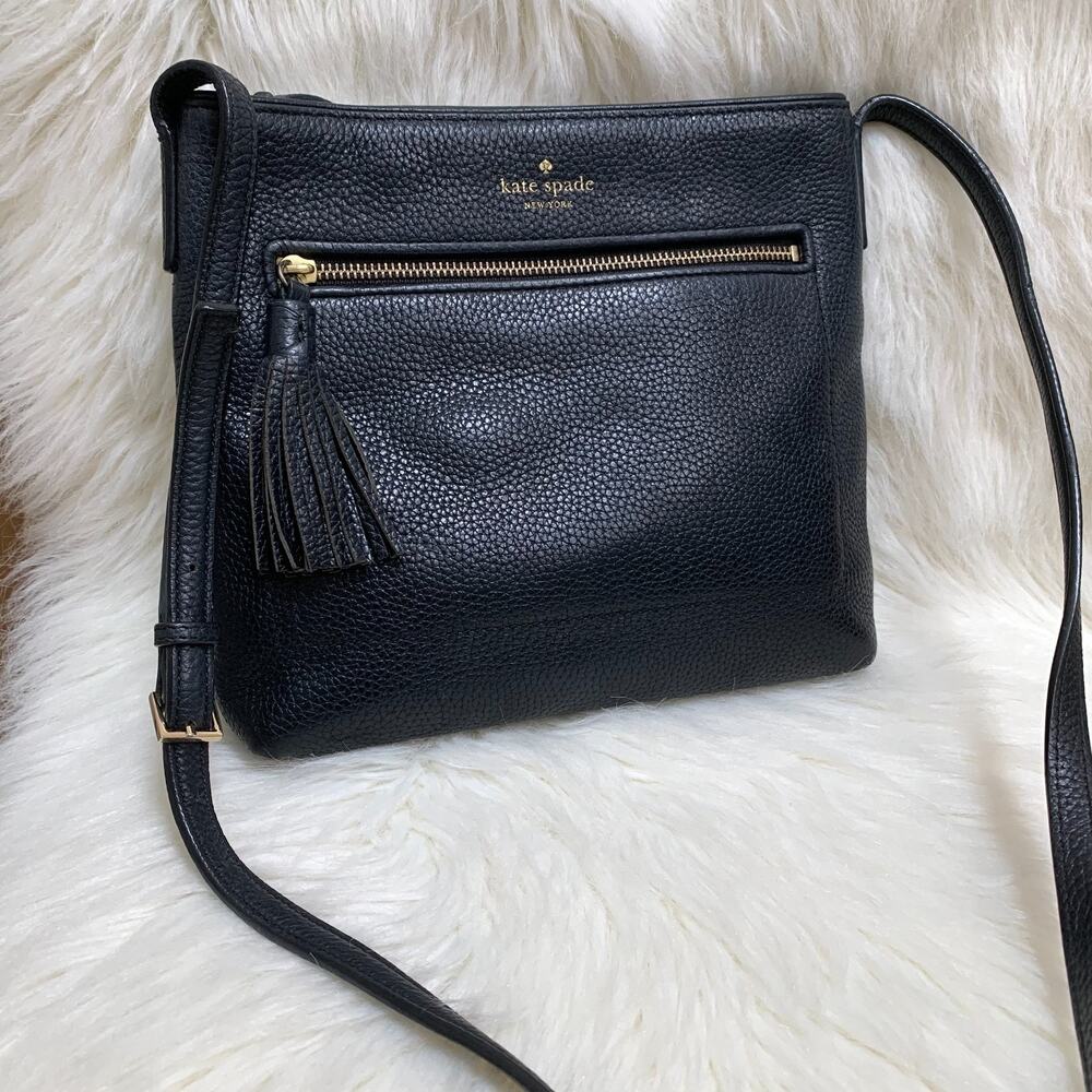 KATE SPADE Slim Black Pebbled Leather Chester Street DESSI Crossbody